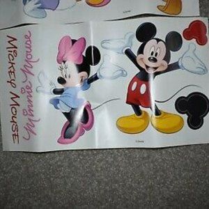 Disney Mickey Minnie Mouse Friends Donald Goofy Peel & Stick Wall Art Decals